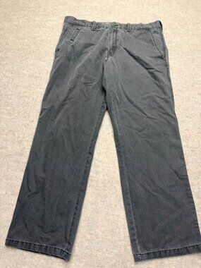 Life Khaki Grey Flat Front Classic Chino Men's Casual Pants 34 X 29